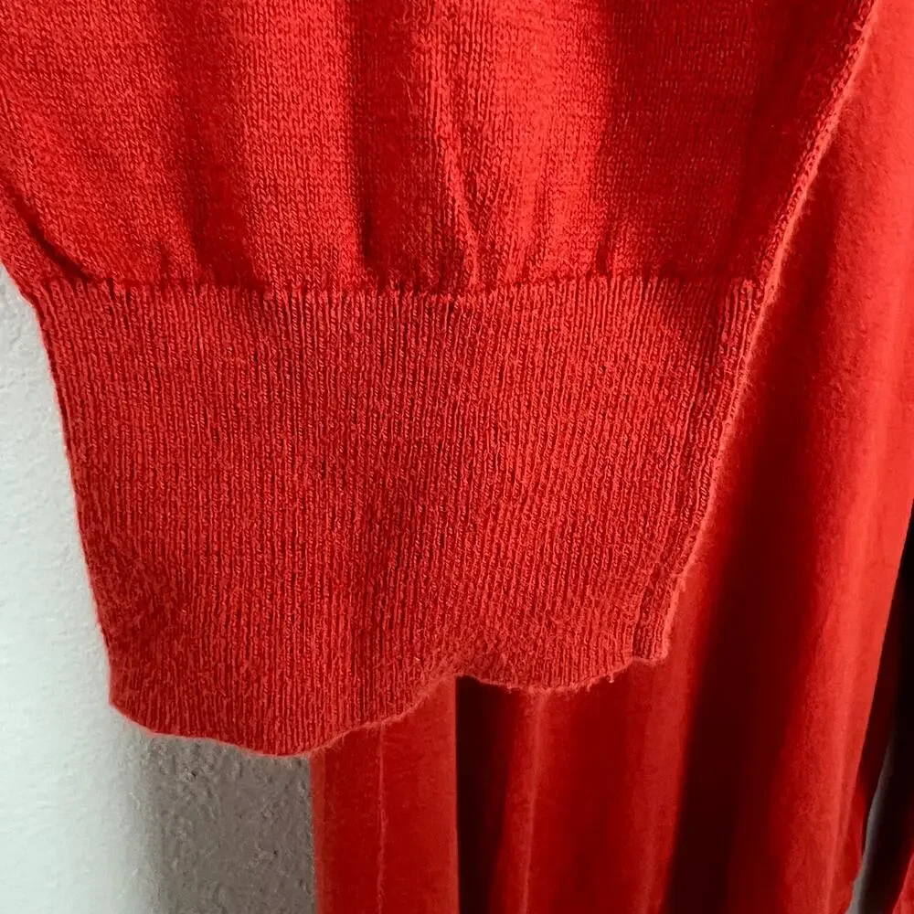 J. Crew Men's Size XL Dark‎ Orange Cotton Crewneck Sweater Long Sleeve Soft